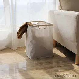 Kosze do przechowywania Składany kosz na pranie w stylu japoński bawełniany kosza lniana koszyk duża pojemność zabawki SUNDRIES ORGANIZER R230720