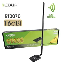 EDUP USB WiFi Adaptörü Yüksek Güç Ralink3070L 6000MW Uzun Aralıklı Wi-Fi 2 4GHz 18DBI Antennab USB Network Card240R