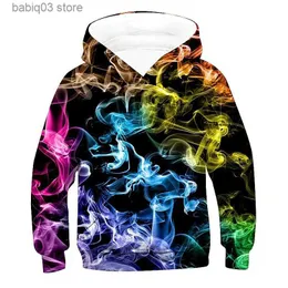 Hoodies Sweatshirts New Hot Sale Kids Boys 'Hoodie Sweatshirt Lång ärm 3D-tryck Optisk illusion med fickor Blue Purple Children Tops 3-14 år T230720