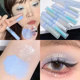 Ombretto liquido a doppia testa Paillettes opache Trucco per occhi perlati Sdraiato Baco da seta Illuminante Goccia Lacrima Trucco Strumenti di bellezza