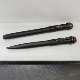 Prezent Wysokiej jakości Wysokiej jakości 1912 Matte Black Roller Ball Ballpoint Pen z Snake Clip Office Pomiotem