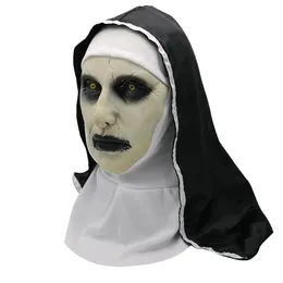 Хэллоуин монахиня ужасной маски косплей Valak Страшные латексные маски с полным лицом шлема шлема демон Хэллоуин Костюм Костюм.