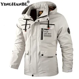 Men s Jackets Fashion Casual Windbreaker Hooded Jacket Man Waterproof Outdoor Soft Shell Winter Coat Clothing Warm Ultra Light 230720