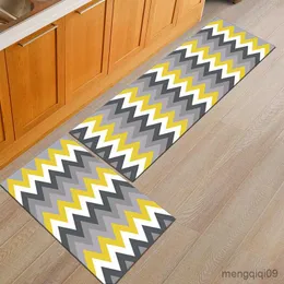 Teppiche Holaroom Nordic Küchenmatte 3D-gedruckter Teppich Geometrische Bodenmatte Home Fußmatte Wohnzimmer Fußmatten Dünner Teppich Alfombra Cocina R230720