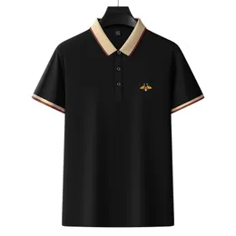 Polo da uomo Polo Tinta unita Pesante Primavera Estate Risvolto Dritto Girocollo Ricamo Manica corta Business Abbigliamento casual 230720