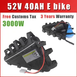 Trójkątowa worka bateria 52 V 20AH 30AH 40AH dla 52V 500 W 1000W 2000W 3000W rower elektryczny