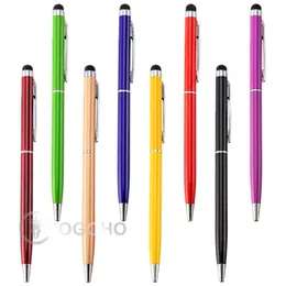 Ballpoint Pens 20pcs/lot Special Wholesale Metal Pen Advertising Metal Ball Pen Colorful Stationery Touch Stylus Pens with custom 230721