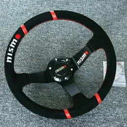 14 Universal Nismo Racing Red Pierścień zamszowy skóra głębokie danie kierownicy 208s