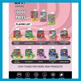 MRVI Gelecek 10000 10K Tek Kullanımlık Vape Kalem E Sigara Cihazı 650mAh Pil 19ml POD ile önceden doldurulmuş Catridge şarj edilebilir 10000puffs 2023 YENİ