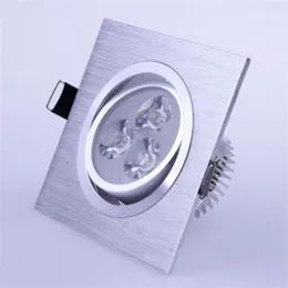 Tavan Işık Kare LED Downlight 9W 3X3W 600 Lümen LED Tavan Işığı Gömme Downlights Dimmabable Sıcak Doğal Beyaz AC 11269M