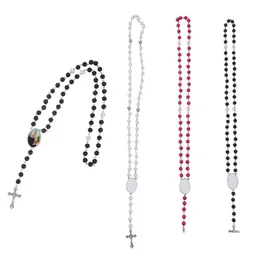 Hängsmycken 4 färger sublimering halsband värme överföring hänge rosenkransen kors Jesus metall droppe leverans hem trädgård konst hantverk dhsdq