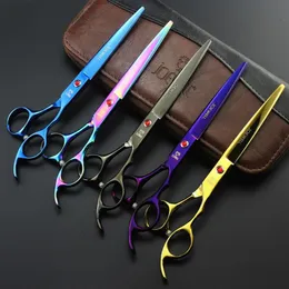 JOEWELL 6 5 inch 7 0 inch Curved straight hair cutting thinning scissors with 5 different colors298b