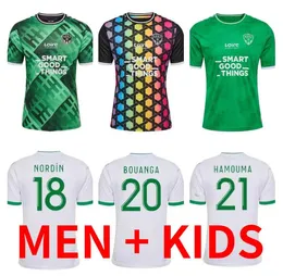 2023 2024 MAILLOT DE FOOT AS Saints-Etienne camisetas de fútbol MAN KIDS KIT Youssouf 23 24 ST Etienne KHAZRI BOUDEBOUZ AHOLOU asse CAMISETA DE FÚTBOL