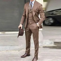Мужские костюмы Blazers Mens Suit Loomedos Tuxedos коричневый выпускной выпускной