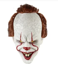 Партийные маски Стивен Кингс маскируют Pennewise Horror Clown Joker Latex Halloween Cosplay Costum