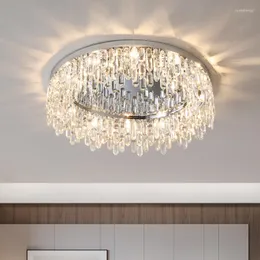 Chandeliers 2023 Modern Ceiling Chandelier Chrome For Living Room Bedroom Round Led Kitchen Home Decor Indoor Lighting