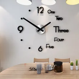 Wall Clocks 3D Clock Modern Design DIY Digital Acrylic Stickers Home Office Decor Watch for Living Room Decoration 230721