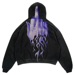 Herrtröjor tröjor individualiserade färgtryckta hoodie män kvinnor modemärke design känsla mångsidig y2k tröja bomullsrock lös street topp 230720