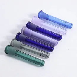 Colorful Pyrex Glass Downstem Handmade Smoking Bong Down Stem Portable 14MM Female 18MM Male Filter Bowl Container Water Pipe Bongs