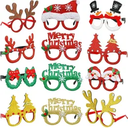 Sunglasses Frames 12Pcs Christmas Glasses Glitter Holiday Party Decoration Accessories Costume Eyeglasses