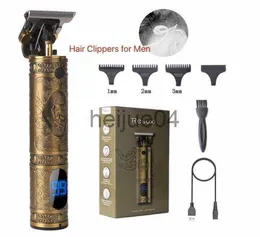 Clippers Trimmers Resuxi A700AL Electric Hair Trimmer Professional LCD Visa all metallgraveringskropp Stark vassa tänder Hårtrimmer X0728