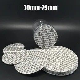 200pcs Size 70mm-79mmself sticky bottle seals plastic foma seals pressure sensitive sticky sealers for solid bottle234Q