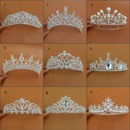 Nuovo arrivo Lusso Diversi tipi Diademi nuziali Diamante Cryatal Empire Crown Fascia da sposa per gioielli per capelli da sposa Accesso per feste203y