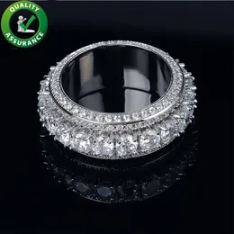 Jóias masculinas anéis de noivado conjuntos de alianças de casamento Dimond Anel de luxo Anel de campeonato Anel de amor Estilo Pandora Encantos Iced Out Rapper Ac238V