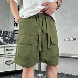 Men's Shorts Cargo Pants Summer New Style Fashion Straight Tube Loose Knee Pants Shorts Casual Streetwear Breathable Male Half Pants