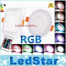 6W 9W 18W 24W RGB LED 다운 라이트 RGBW DIMMALE LED 다운 라이트 오목한 천장 조명 AC 110-240V 드라이버 2508