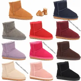 Австралия классические дети Ultra Mini Short Boots Girls Winter Snow Designer Baby Kid Youth Uggi обувь для малышей Uggitys WGG теплые пушистые кроссовки Chestn L1B7#