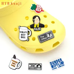 Hybkuaji Custom Office Office Themed The The The The Shoes Charms Оптовые украшения обуви