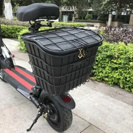 가방 범용 전기 스쿠터 전면 및 후면 바구니 자전거 방수 금속 바스켓 자전거 가방 전기 스쿠터 및 자전거 액세서리
