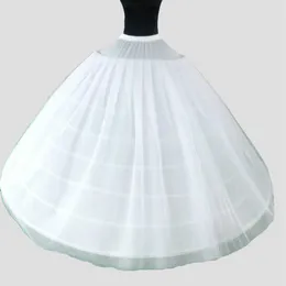 Grande largo 6 aros 2 camadas de tule longo casamento mulher anáguas para vestido quinceanera cintura elástica crinolina para vestido de baile nupcial2092