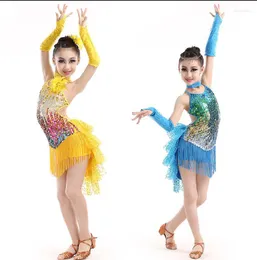 Gym Clothing Fringe Sequin Latino Samba Dance Costumes Latin Ballroom Dress For Dancing Franja Roupa Halteres Vestido De Baile