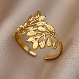 Anelli dell'albero della vita per le donne Anello aperto regolabile in acciaio inossidabile color oro Anello fortunato 2022 Tendenza Fidanzamento Matrimonio Anelli Jewerly