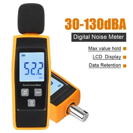 Mierniki szumu 30-130DB cyfrowe poziomy dźwięku tester szumu ręczny mini miernik szumu db mierniki RZ1359 Detektor dźwięku uzgodnionego monitora 230721