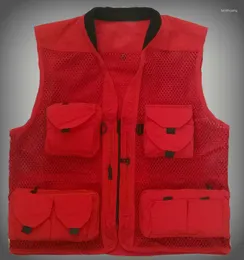 Мужские жилеты Man's Summer Pography Vest Multi Pockets Hetchastry Setefcoat Директор репортер Репортер на рекламу мужчин, работающие на одежду VT-086