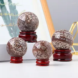 Jewelry Pouches Natural Crystal Ball Fish Roe Sphere High Quality Healing Stone Energy Gemstone Home Decoration Gift