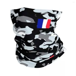 Halsdukar Frankrike urban kamouflage militär stil bandana nacke gaiter fransk flagga wrap halsduk multi-use huvudkläder som går för män vinter