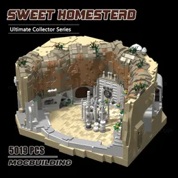 Blockerar söta Homestead Moc Building Star Movie Scene Diorama DIY Assembly Technology Bricks Display Model Toys Xmas Gifts 230721