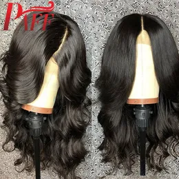 Paff Body Wave Glueless Full Lace Human Hair Wigs Peruvian Remy Hair Hair Lace Wigs Bleached Knots Baby Hair 228e.