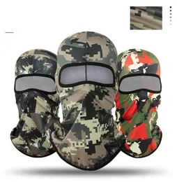 Taktisk Balaclava Full ansiktsmask Vindtät UV -skydd Solcreen Camo Hood Ski Masks For Outdoor Motorcykelcykel Cycling Vandring Sport Cap Equipment