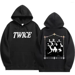 Erkek hoodies kpop iki kez kadın erkekler moda büyük boy sweatshirt Koreli Sonbahar Polar kazak üstleri sokak kıyafetleri y2k Merch giysileri