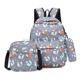 Animal 3D dos desenhos animados crianças bolsa escolar fofa 3 peças/conjunto meninas meninos mochila à prova d' água para crianças estudante colega sacos de livro de grande capacidade sacola conjuntos de estojo de lápis