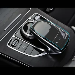 Araba Stil Merkezi Kontrol El Yazısı Fare Knob Koruyucu Film Çıkartma Mercedes Benz C E S V Sınıfı GLC GLE W205 W213 W222317U