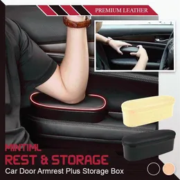 منظم السيارات Mintiml Storage Storage Functional Door Leather Leather Orgonomonic الأجزاء الداخلية الذراع الذراع دعم زيادة PA276C