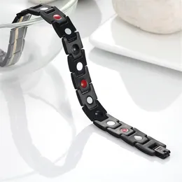 Health Armreifen Magnetisches Charm-Armband aus Edelstahl 316L, Schmuck, elegantes Titan-Magnettherapie-Armband zur Schmerzlinderung für Art2249