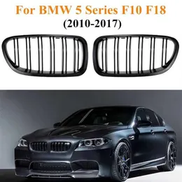 Front Kidney Grilles Gloss Black Steerings For BMW F18 F10 F11 5 Series 2010 2011 2012 2013 2014-2015 Replacement Racing Grilles211U