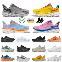 Hoka Kawana One Runnerlar Koşu Ayakkabı Bondi 8 Hokas Clifton 8 9 Bulut Çiçeksiz Kişiler Üzerinde Üçlü Beyaz Karbon X2 Mesh Mens Trainers Kadın Spor Spor ayakkabıları Boyut 36-45